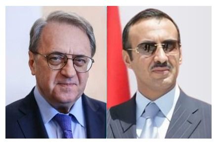 نائب رئيس المؤتمر احمد علي عبدالله صالح يلتقي مبعوث الرئيس الروسي الى المنطقة