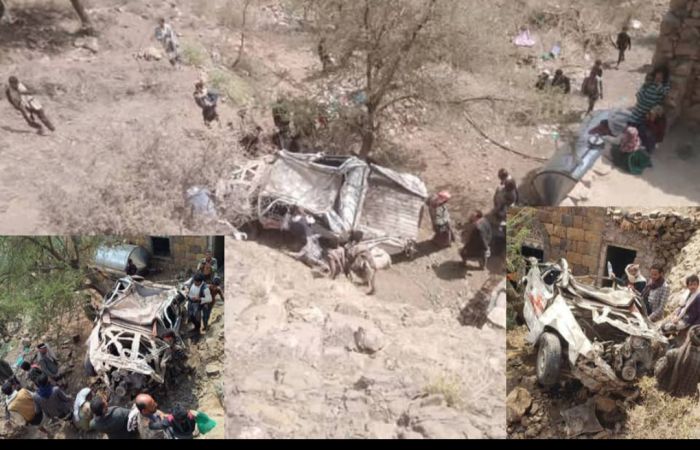  وفاة وإصابة 15 شخصًا بانقلاب سيارة في إب