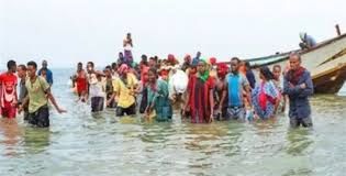  ضبط قارب تهريب يحمل 170 مهاجرًا غير نظامي على سواحل شبوة