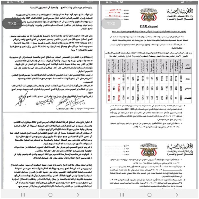 الأوقاف تجبر الوكالات على توريد رسوم خدمات موسم حج والأخيرة ترفض  