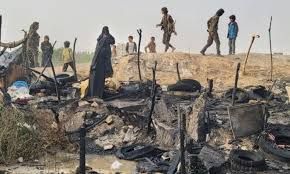 تقرير أممي: أكثر من 100 أسرة نازحة في مأرب تضررت من حرائق وإخلاء قسري وتواجه أوضاعاً مأساوية