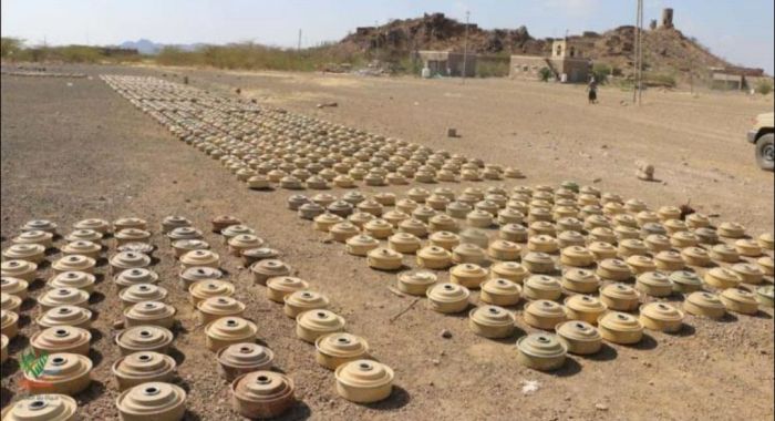 تفكيك 1140 مادة متفجرة من مخلفات الحوثي خلال أسبوع
