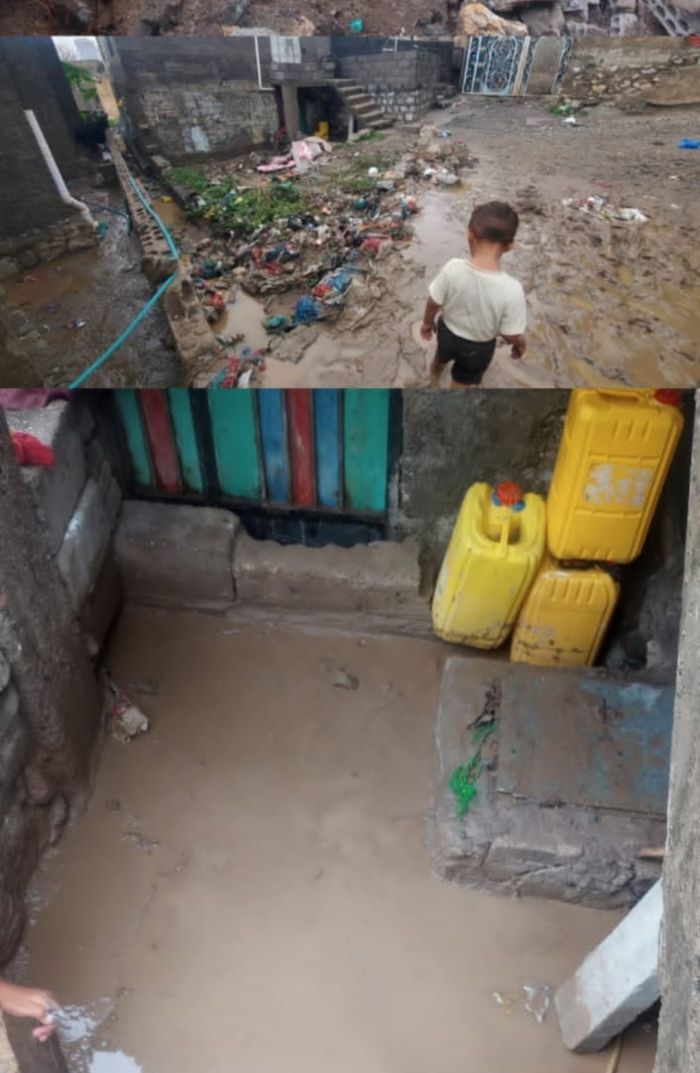  كوارث السيول تطال 15 منزلًا في تعز وانهيار صخري يقطع طريق كربا بالشمايتين