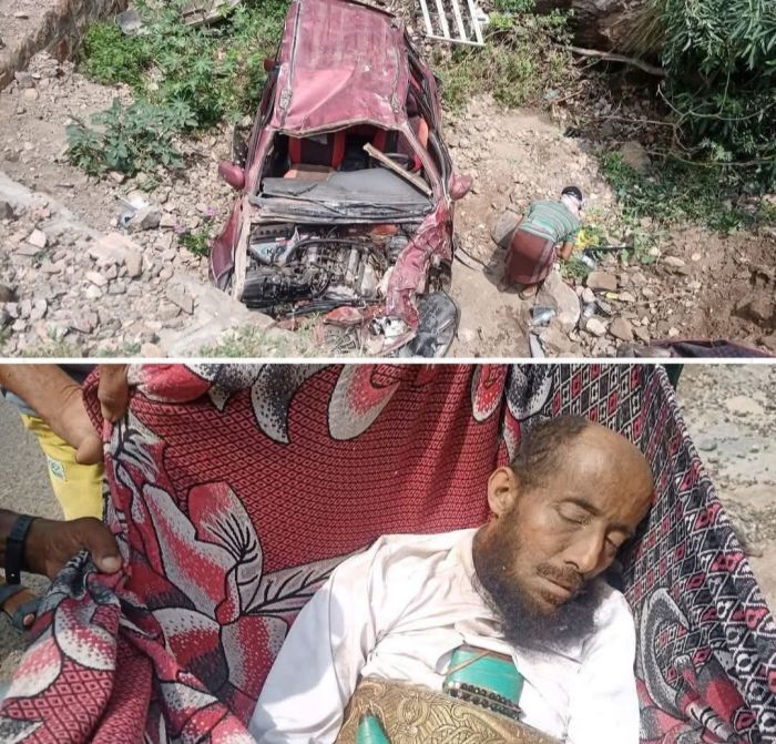  تعز .. وفيات وإصابات في حادث انقلاب سيارة بطريق الصحى كربا