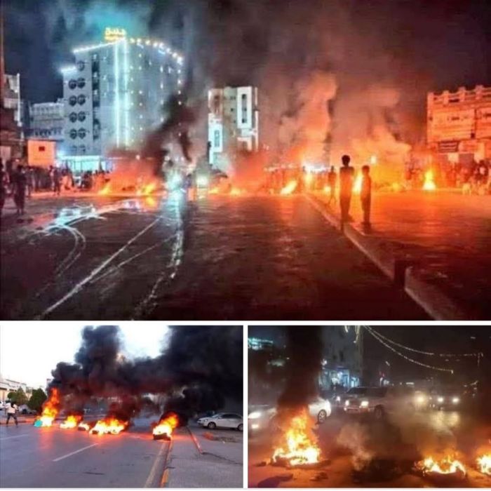 احتجاجات ليلية في العاصمة الموقتة عدن بسبب انقطاع الكهرباء والمياه