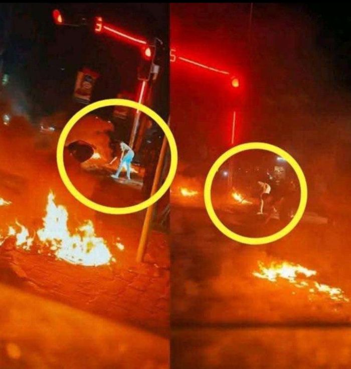  القبض على شبان أحرقوا إشارة مرور في الشيخ عثمان