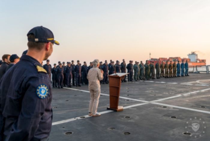  وفد أوروبي يزور فرقاطة تابعة لمهمة "أسبيدس" في البحر الأحمر