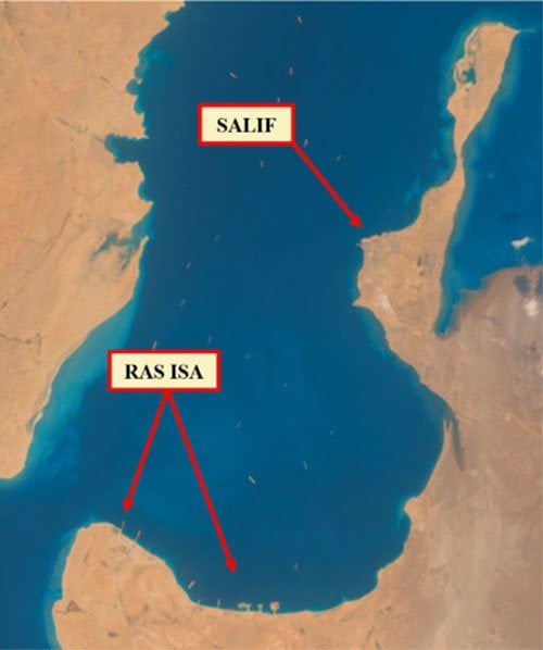 في ميناء رأس عيسى:  صور الأقمار الإصناعية تكشف تحايل عصابة الحوثي على العقوبات الدولية
