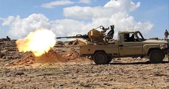  القوات الحكومية تعلن صدّ هجوم حوثي بطائرات مسيَّرة شرق الجوف