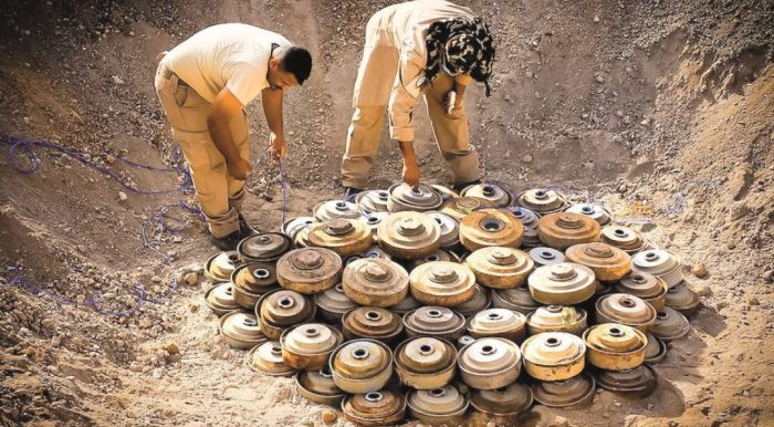  تفكيك أكثر من 3,400 لغم وذخيرة من مخلفات الحوثي منذ بداية ديسمبر