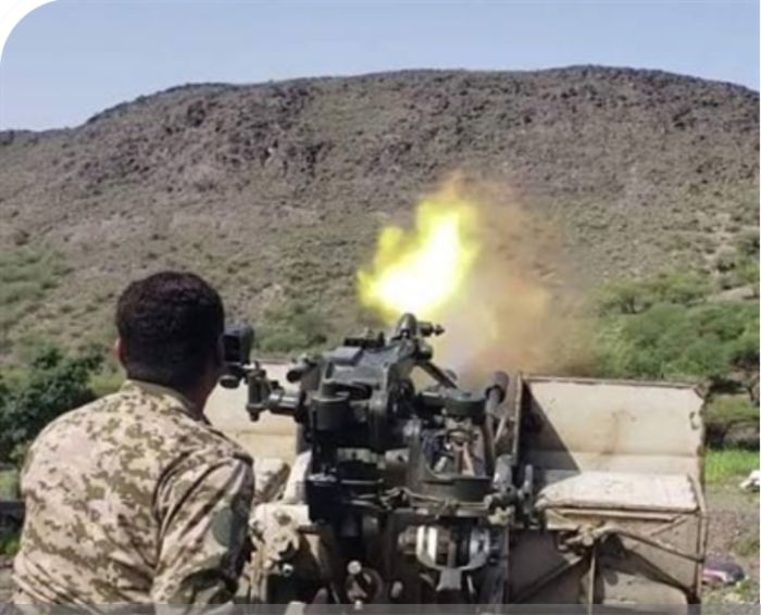  القوات الحكومية تستهدف نقطة حوثية مستحدثة بمديرية سامع جنوب تعز