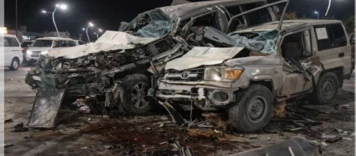  سقوط قتيل وجرحى في حادث تصادم مروع بمأرب