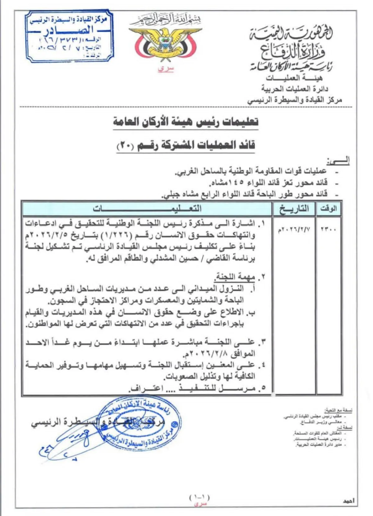 بعد تمرده على رئاسة هيئة الأركان .. اتهام قائد لواء إخواني بإخفاء 42 شخصًا قسرًا ومنع لجنة وطنية من زيارتهم