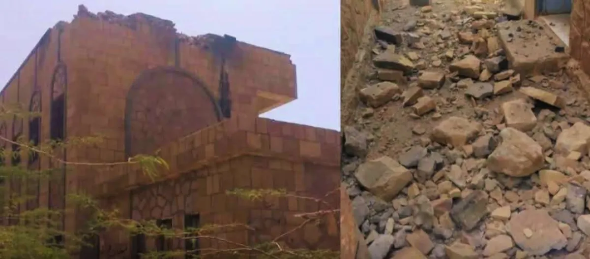 قصف حوثي يستهدف قرى تعز ويُلحق أضراراً بمدرسة مدنية