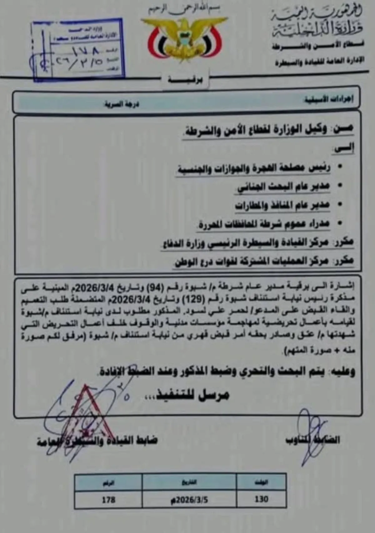وزارة الداخلية اليمنية تأمر بضبط رئيس الانتقالي في شبوة إثر اقتحام مبنى المحافظة