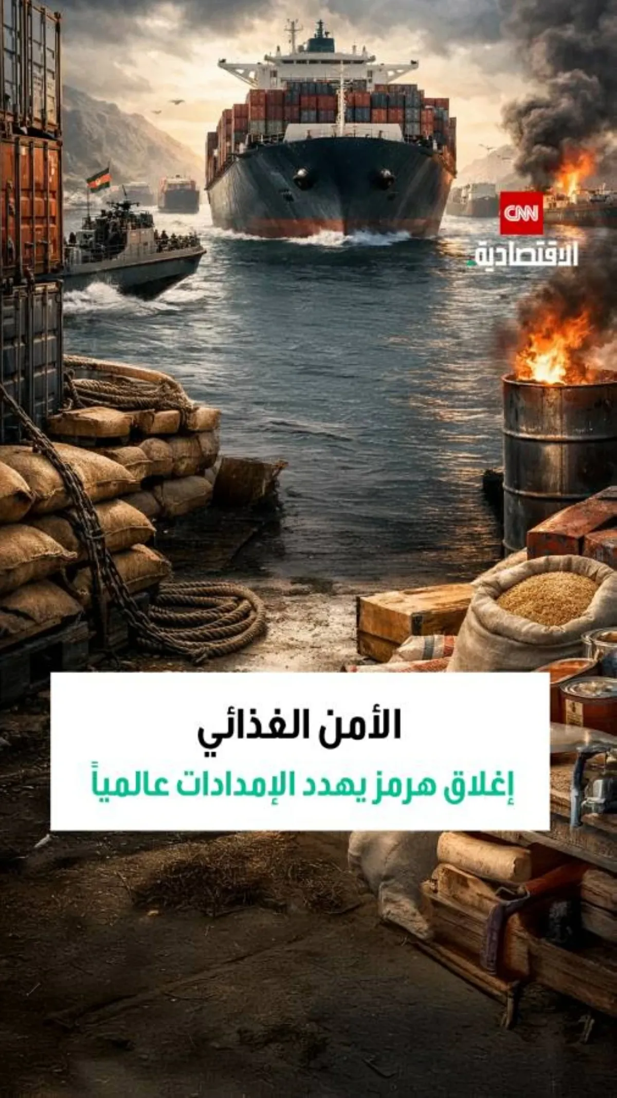 إغلاق مضيق هرمز يهدد استقرار الإمدادات الغذائية العالمية