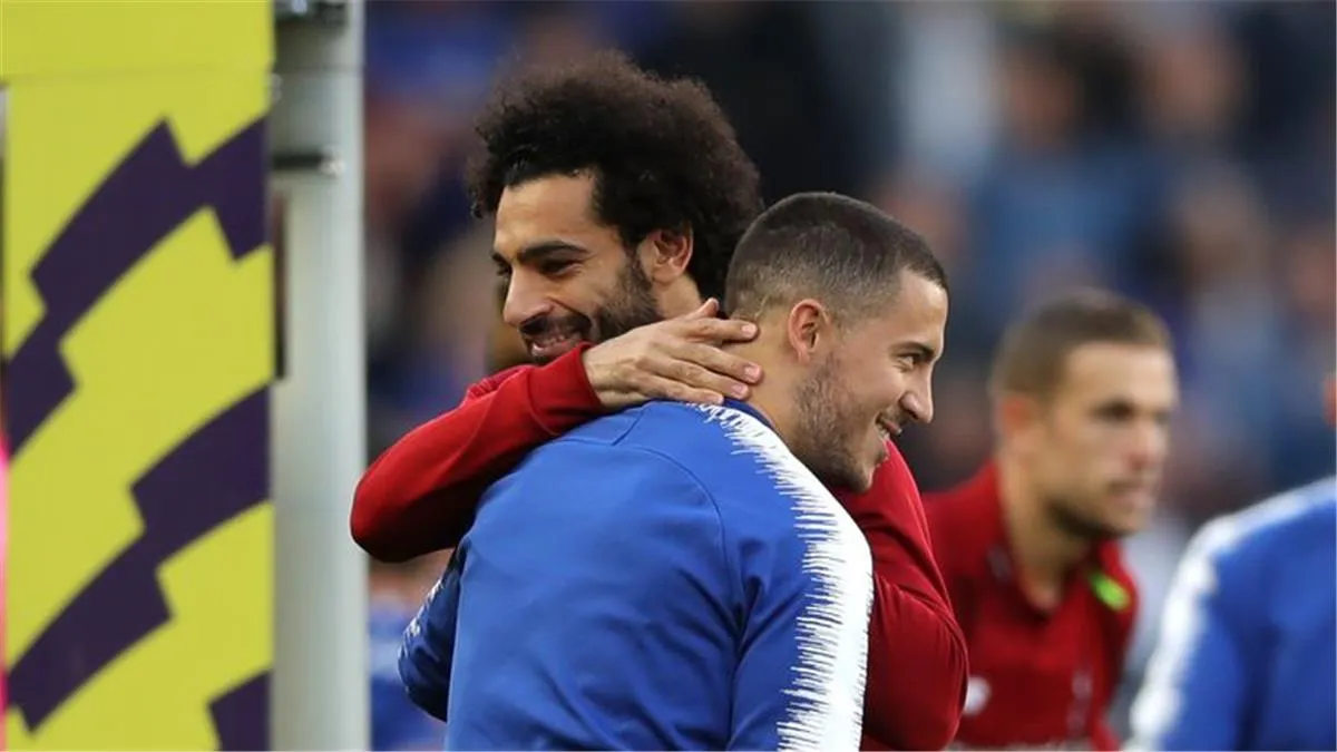 هازارد يدافع عن صلاح: تراجع المستوى طبيعي مع تقدم العمر