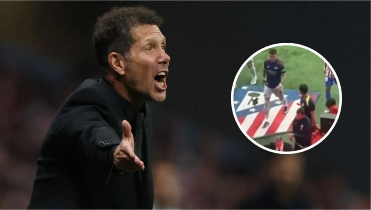 مشادة في النفق: دوس وايت على شعار أتلتيكو يثير أزمة مع سيميوني