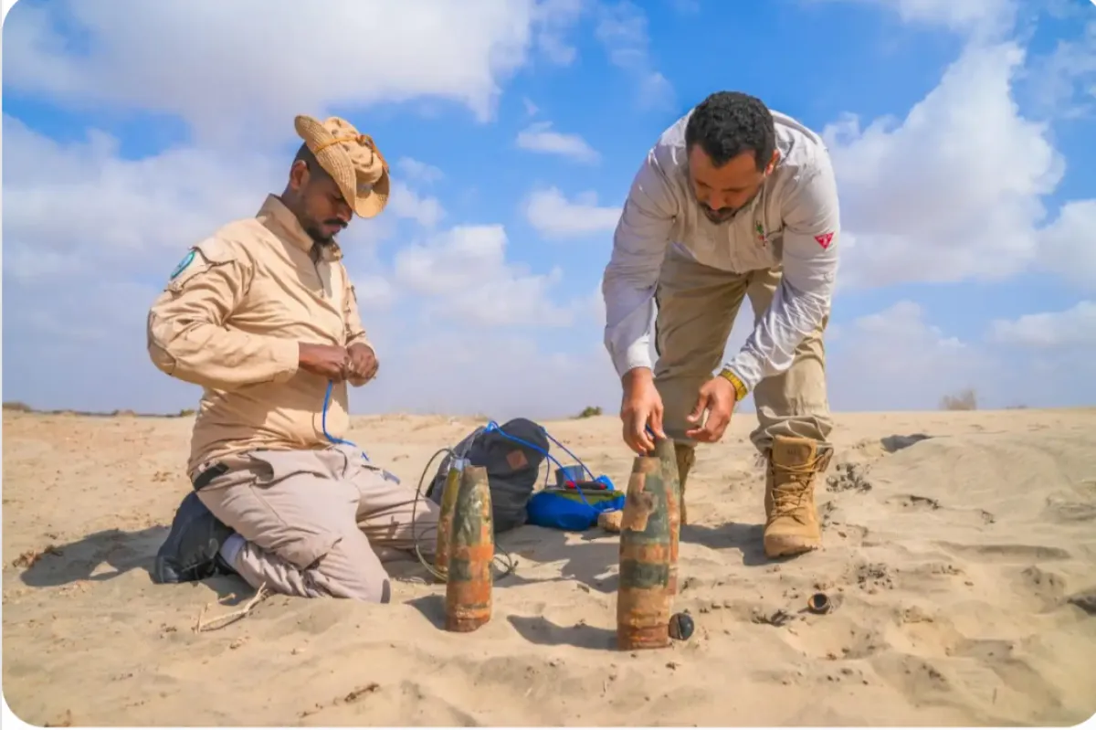 إتلاف أكثر من 1300 قطعة من المخلفات الحربية في حضرموت