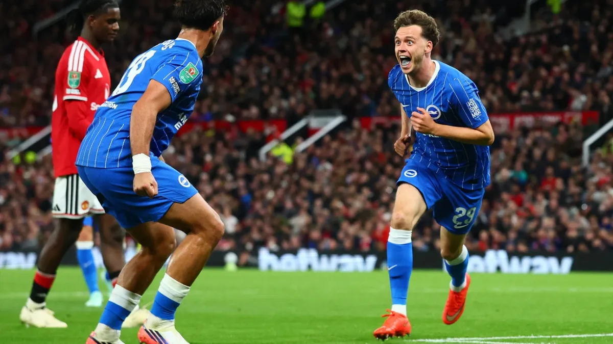 مانشستر يونايتد يودع كأس الرابطة الإنجليزية بعد خسارة أمام برايتون