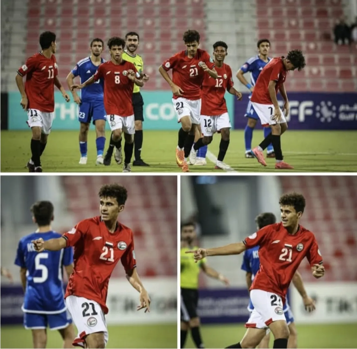 اليمن يعبر الكويت بثنائية الشرفي ويبلغ نصف نهائي كأس الخليج للناشئين